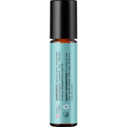 Peppermint Oil Roll on - Pure Peppermint Rollerball Essential Oil Aromatherapy Stick for Headaches - Natural Travel Essential and Pregnancy Must Have for Headaches Energy & Focus Support (1 Pack)