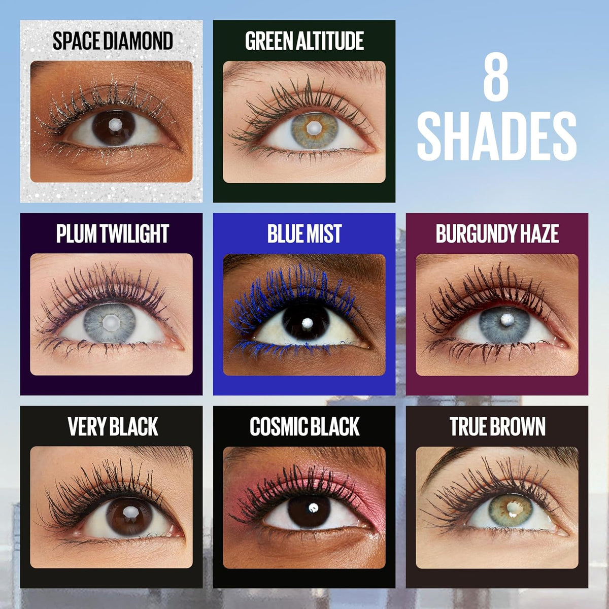 Lash Sensational Sky High Washable Mascara Makeup, Volumizing, Lengthening, Defining, Curling, Multiplying, Buildable Formula, Very Black, 1 Count
